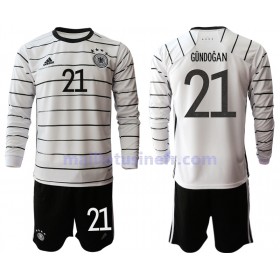 Maillot de Foot Allemagne Ilkay Gundogan 21 Domicile UEFA EURO 2020 Manches Longues - Enfant